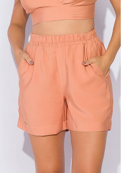 Short Twill Com Elástico - 5346.AREIA - RUDÉLY LOJA