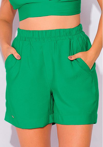 Short Twill Com Elástico - 5346.VERDE - RUDÉLY LOJA