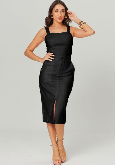 SAIA MIDI LINHO - 2180.PRETO - RUDÉLY LOJA