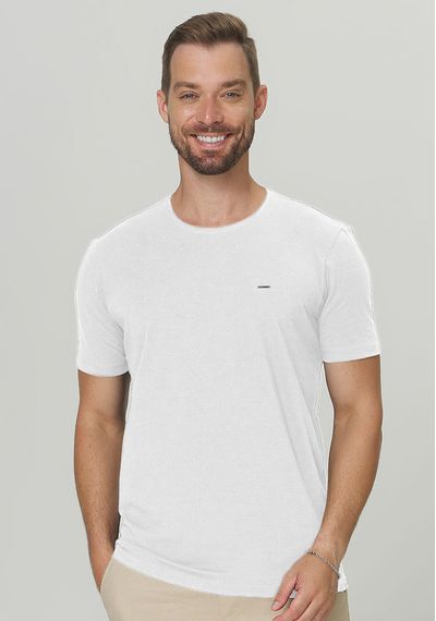 CAMISETA BÁSICA CONFORTO - 3353.BRANCO - RUDÉLY LOJA