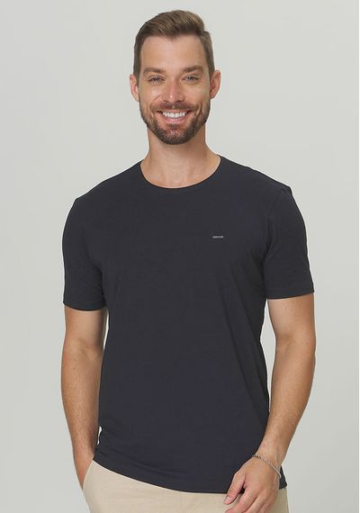 CAMISETA BÁSICA CONFORTO - 3353.PRETO - RUDÉLY LOJA