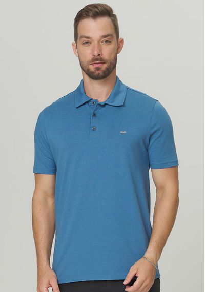 POLO ALGODÃO PIMA - 3667.AZUL JEANS - RUDÉLY LOJA