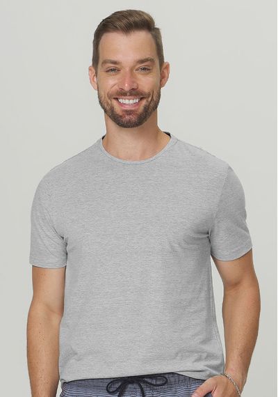 CAMISETA BÁSICA ALGODÃO - 3722.MESCLA MÉDIO - RUDÉLY LOJA