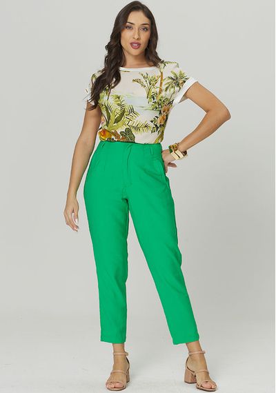 CALÇA ALFAIATARIA VISCOSE - 5368.VERDE - RUDÉLY LOJA