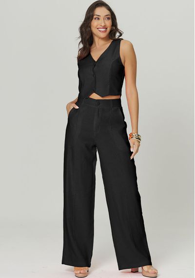 CALÇA PANTALONA VISCOSE - 5373.PRETO - RUDÉLY LOJA