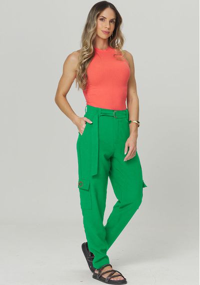 CALÇA CARGO TWILL - 5375.VERDE - RUDÉLY LOJA
