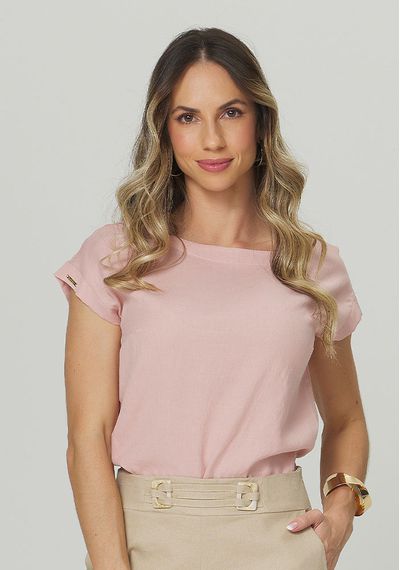 BLUSA OMBRO DESLOCADO - 8656.ROSA - RUDÉLY LOJA