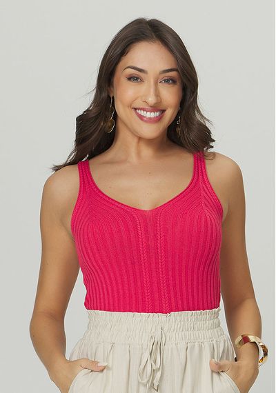 CROPPED JOLIE DECOTE V - 8734.MELANCIA - RUDÉLY LOJA