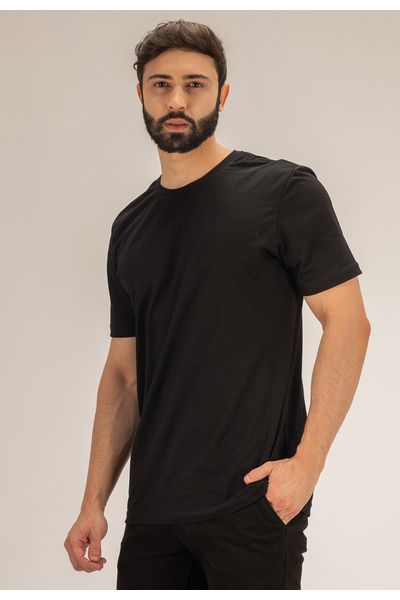 Camiseta Masculina Preta Lisa DULK