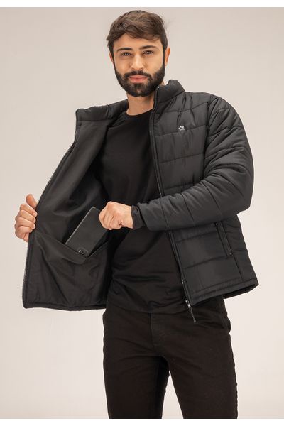 Jaqueta Puffer Masculina - Preta