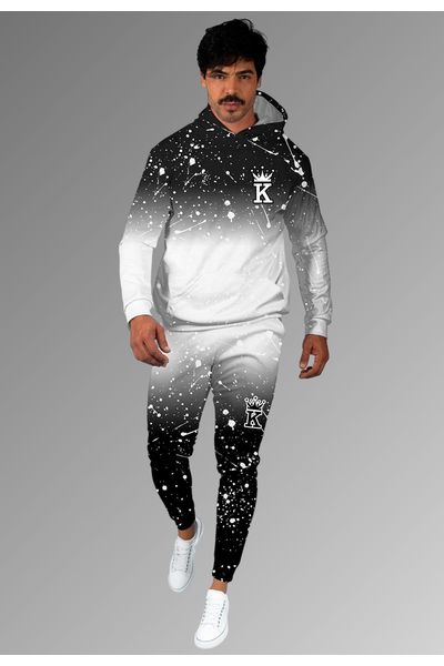 Conjunto Moletom Splash Preto Dulk