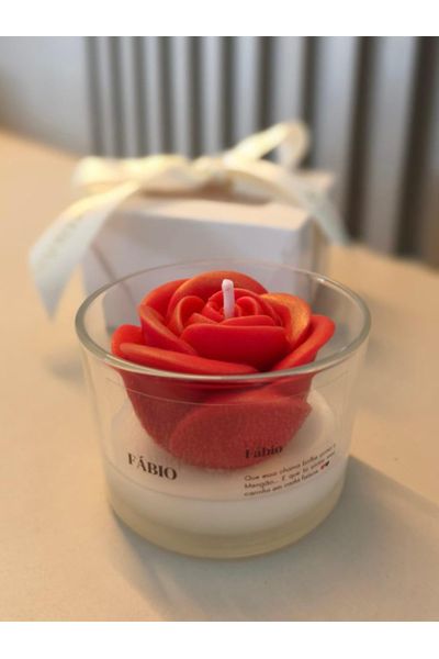 Vela Rosa Lumiere Vermelha 90g.