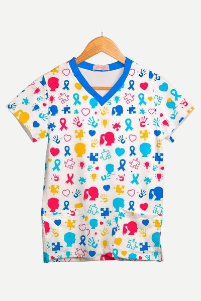 Blusa Estampada Universo Autista em Malha Confort