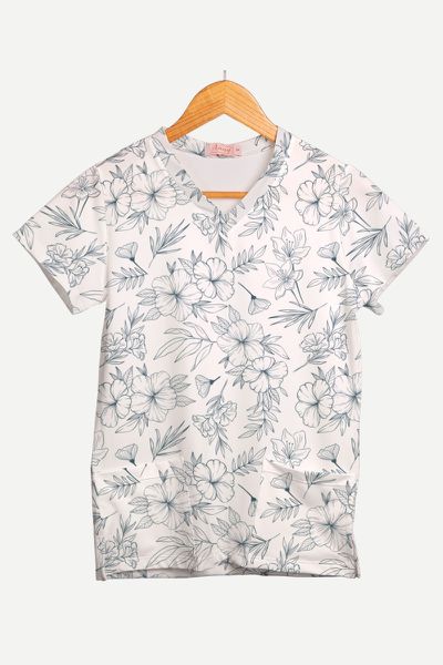 Blusa Estampada Alma Botânica em Malha Confort
