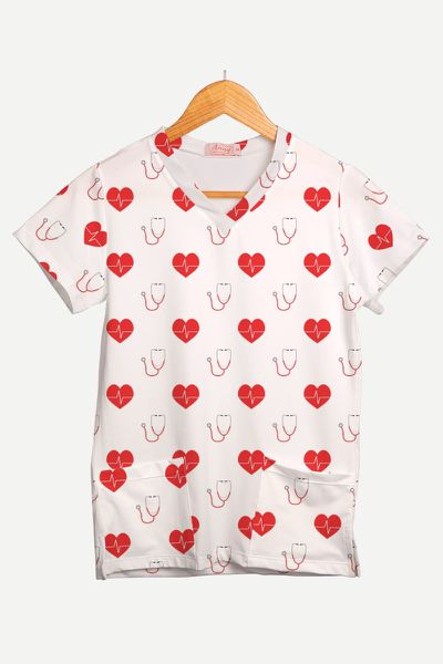 Blusa Estampada Pulso de Carinho em Malha Confort
