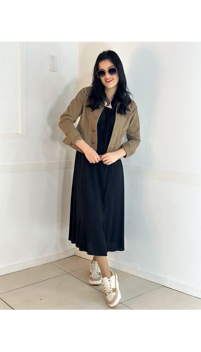 Jaqueta Jeans Bege - 028 - Belíssima Moda Evangélica