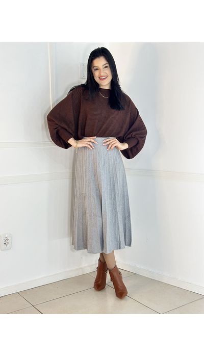 Blusa Morcego Marron - 038 - Belíssima Moda Evangélica