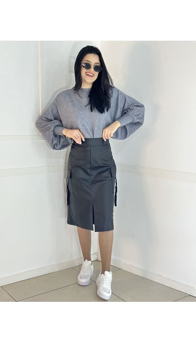 Blusa Morcego Cinza - 041 - Belíssima Moda Evangélica