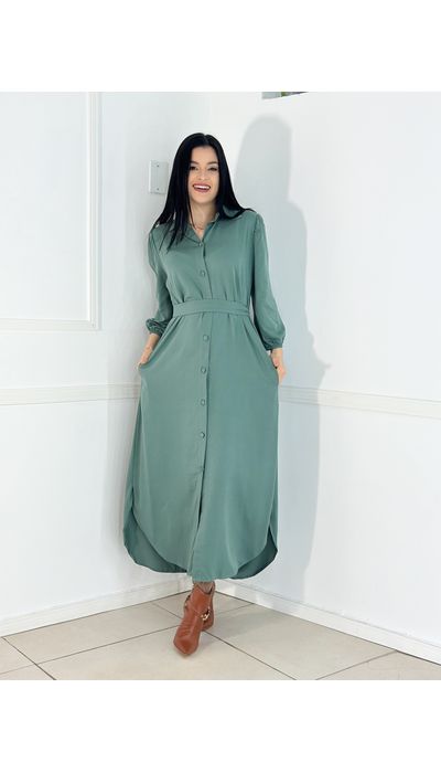 Chamise Stella Verde - 085 - Belíssima Moda Evangélica