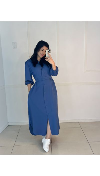 Chamise Stella Azul - 087 - Belíssima Moda Evangélica