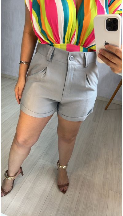 SHORT VICK - CINZA - KARINA CINTRA