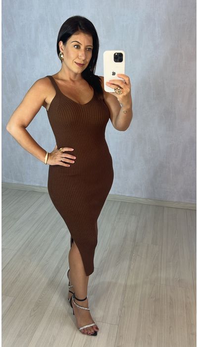 VESTIDO CAROL MARROM - KARINA CINTRA