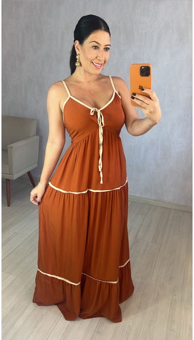 VESTIDO BOHO TERRACOTA
