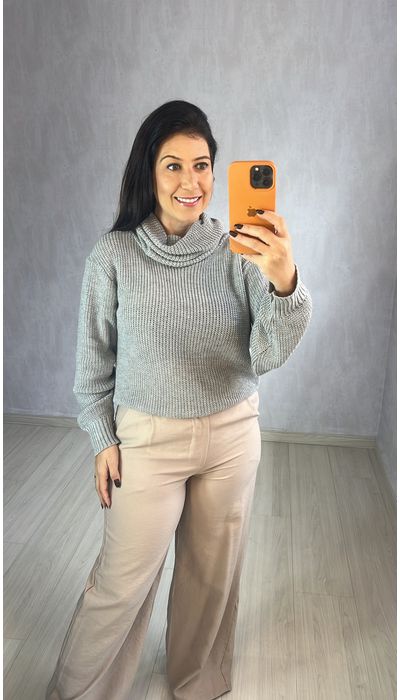 BLUSA TRICOT CINZA A... - KARINA CINTRA