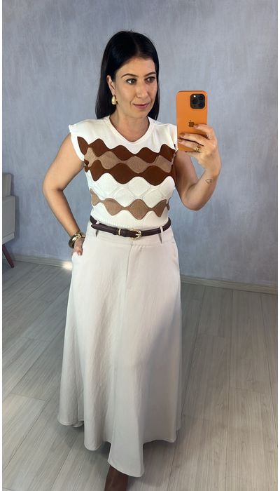 CROPPED TRICOT ONDAS OFF 