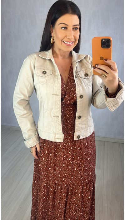 JAQUETA JEANS CAQUI