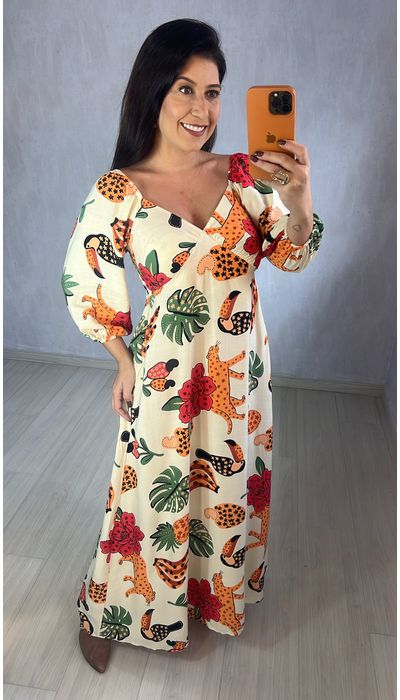 VESTIDO VIRGINIA - OFF ESTAMPADO