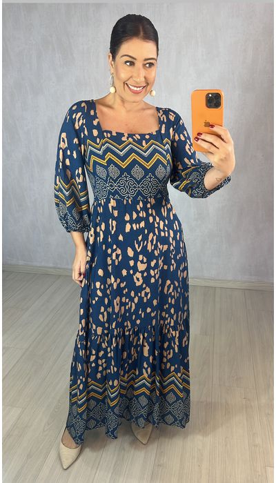 VESTIDO LUCIANA AZUL - KARINA CINTRA