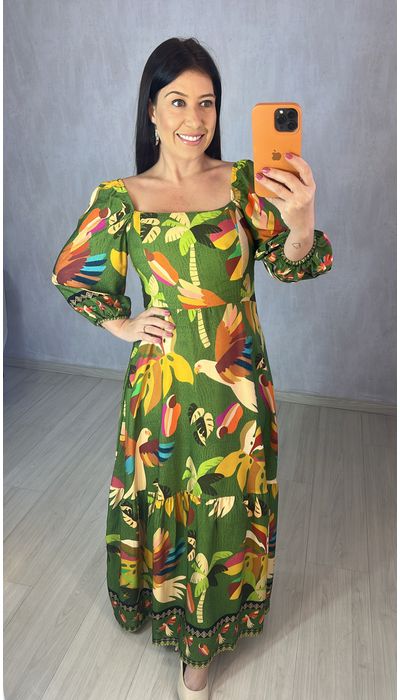 VESTIDO JANINE VERDE - KARINA CINTRA