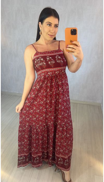 VESTIDO GABI MARSALA - KARINA CINTRA