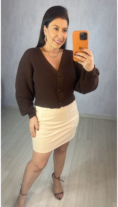 BLUSA HELENA MARROM - KARINA CINTRA