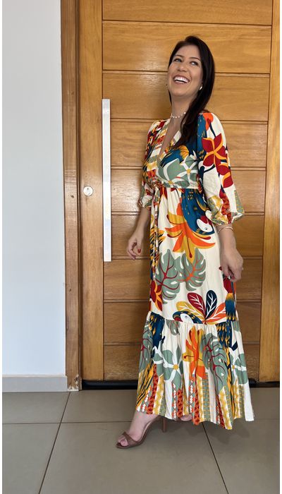 Vestido Midi Estampa... - KARINA CINTRA