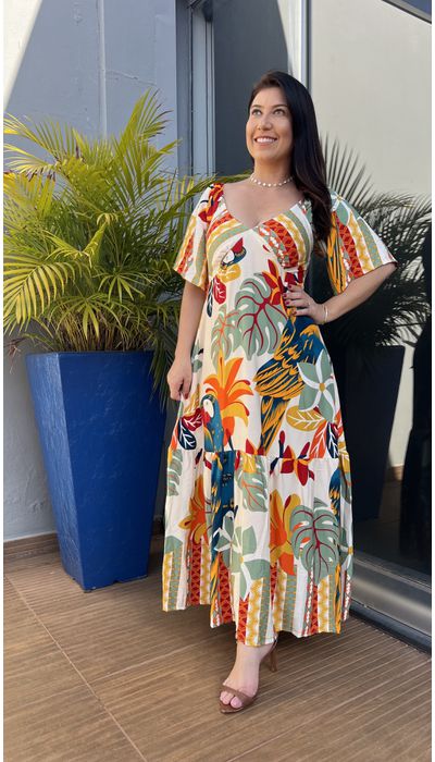 Vestido Midi Estampa... - KARINA CINTRA