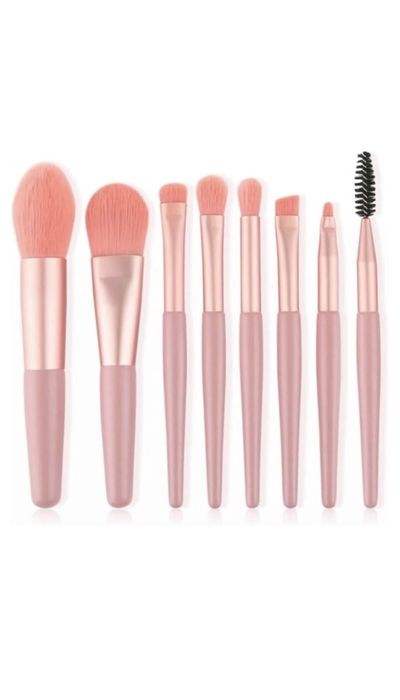KIT COM 8 PINCEIS DE MAQUIAGEM PARA VOCÊ LEVAR NA BOLSA