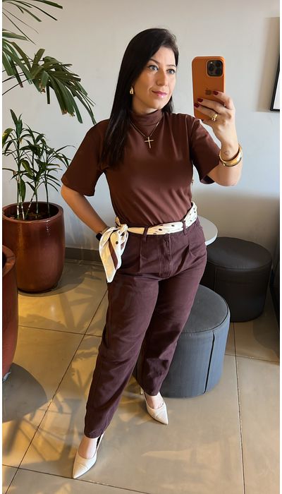 CALÇA MOM MARROM - KARINA CINTRA