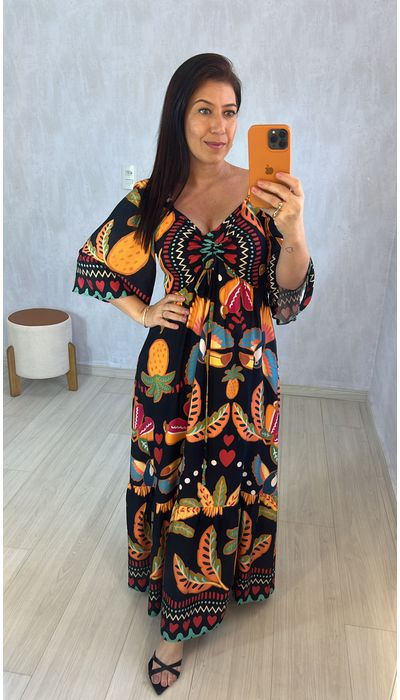 VESTIDO MIDI DECOTE ... - KARINA CINTRA