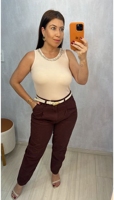 BLUSA REGATA COM PED... - KARINA CINTRA