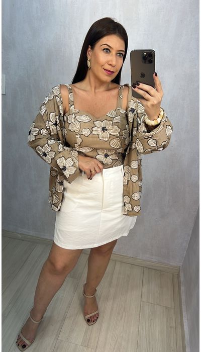 CROPPED E CAMISA FLO... - KARINA CINTRA