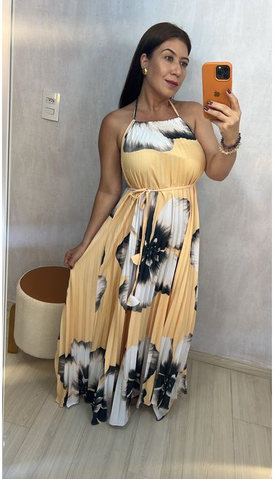 VESTIDO FLORAL PLISS... - KARINA CINTRA