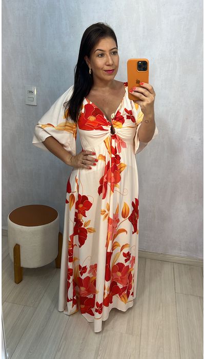 VESTIDO FLORAL - DET... - KARINA CINTRA