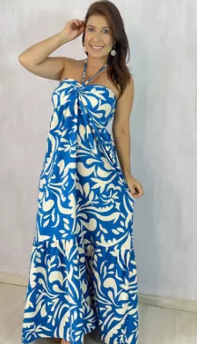 VESTIDO VIVI AZUL E ... - KARINA CINTRA