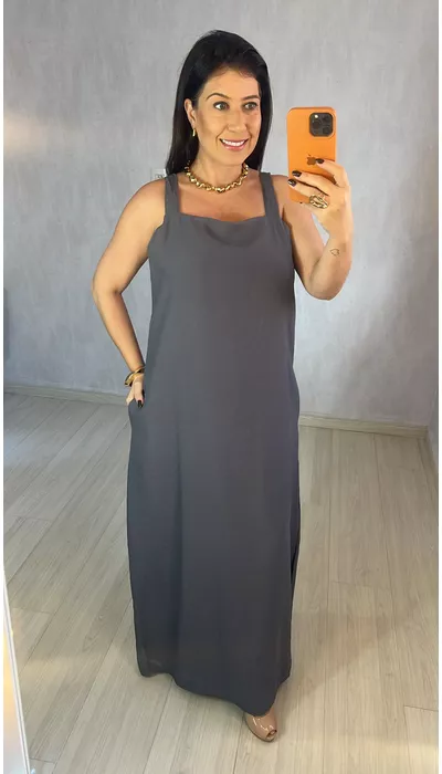 VESTIDO LOLITA CINZA - KARINA CINTRA