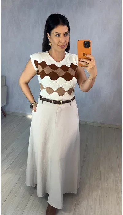 CROPPED TRICOT ONDAS... - KARINA CINTRA