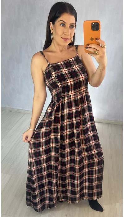 VESTIDO GABI XADREZ - KARINA CINTRA