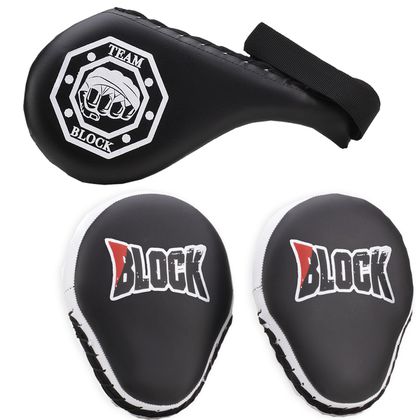 Kit Manopla De Foco e Raquete De Chute - Branco - BLOCK FITNESS