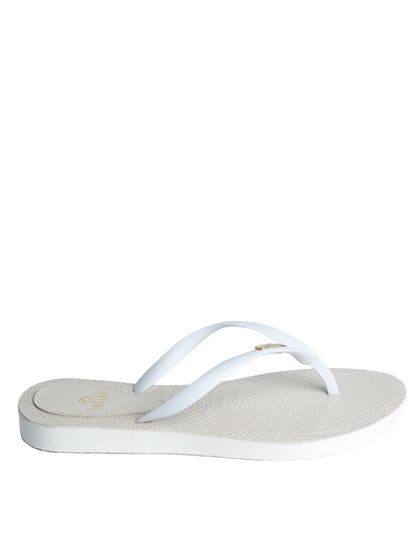 Chinelo de Dedo Branco Flop Palmilha Cobra - SAGIAN